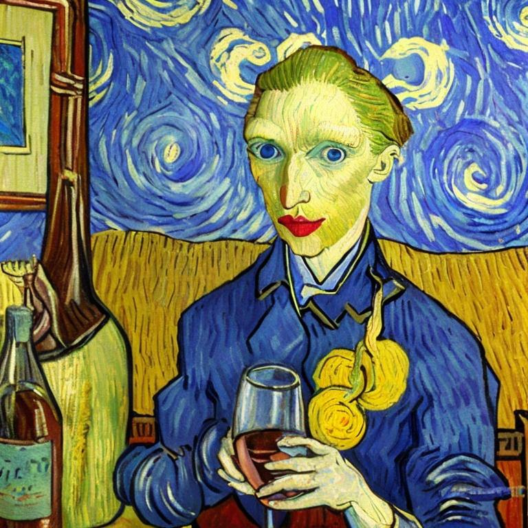 Van Gogh drink Vine drinks wine