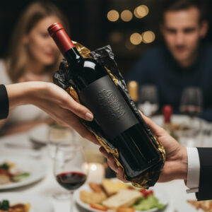 bottiglia di vino in regalo