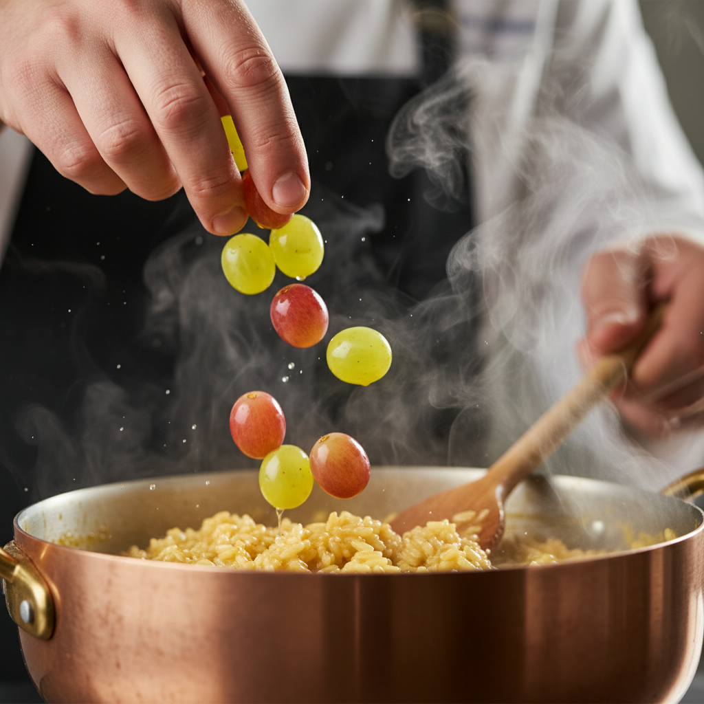 risotto uva cucina ricetta